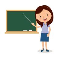 Cheerful teacher on lesson N2