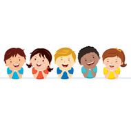 Happy kids and banner N2
