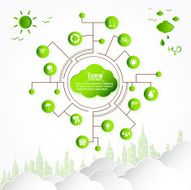 Ecology concept save world vector illustration N10