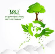 Ecology concept save world vector illustration N13