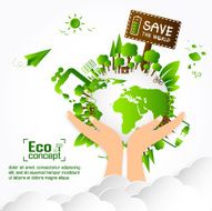 Ecology concept save world vector illustration N14