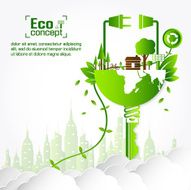 Ecology concept save world vector illustration N17