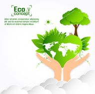 Ecology concept save world vector illustration N19