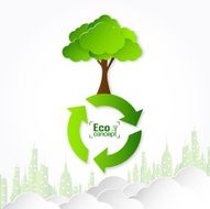 Ecology concept save world vector illustration N25