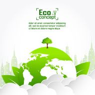 Ecology concept save world vector illustration N26