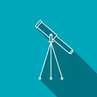 Telescope web icon vector illustration N2