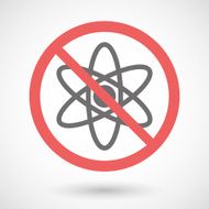 Forbidden signal with an atom