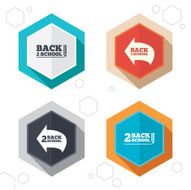 Back to school icons Studies after the holidays