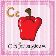 Flashcard letter C capsicum