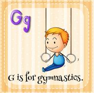 Flashcard alphabet G gymnastics