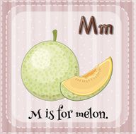 Flashcard letter M melon