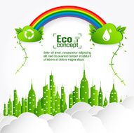 Ecology concept save world vector illustration N30