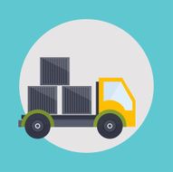 Warehouse icons logistic blank and transportation storage vecto N11