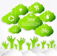 Ecology concept save world vector illustration N32
