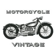 Vintage motorcycle label