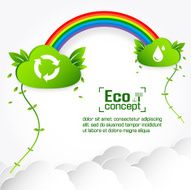 Ecology concept save world vector illustration N34