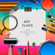 Art class template creativity concept