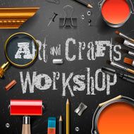 Art and crafts template with artist tools N3