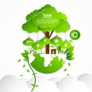 Ecology concept save world vector illustration N37