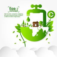 Ecology concept save world vector illustration N38
