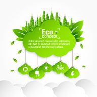 Ecology concept save world vector illustration N39