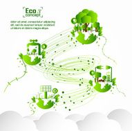 Ecology concept save world vector illustration N41
