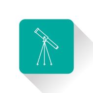 Telescope web icon vector illustration N3