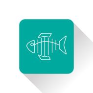 Vector icon of fishbone N3