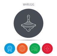 Whirligig icon Baby toy sign