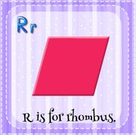 Alphabet R rhombus