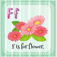 Alphabet F flower