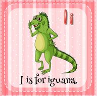 Letter I iguana