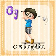 Alphabet G golfer