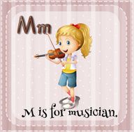 Flashcard M musician