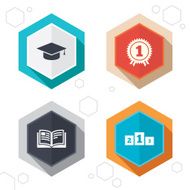 Graduation icons Education book symbol N5