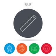 Ruler icon Straightedge sign
