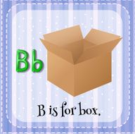 Flashcard letter B box
