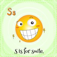 Flashcard letter S smile