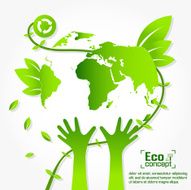 Ecology concept save world vector illustration N42