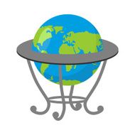 Globe on stand Model of Earth School geographical Atlas N2