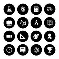 Black Vector Education - 16 Icons