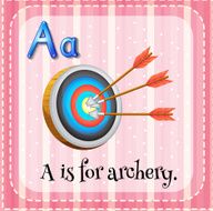 Flashcard letter A archery
