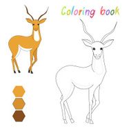 Coloring book gazelle kids layout for game N2