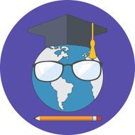 Online education concept Flat design