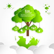 Ecology concept save world vector illustration N46