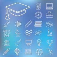 education outline icons