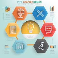 Education info graphic design vector N4