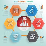 Education info graphic design vector N6