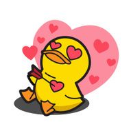 DUCK IN LOVE CARTOON VECTOR Set 82 N2