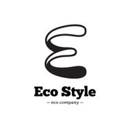 Vector modern black and white E letter logo Ecology logotype N2